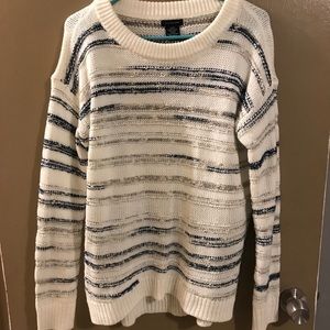 CALVIN KLIEN sweater white blue